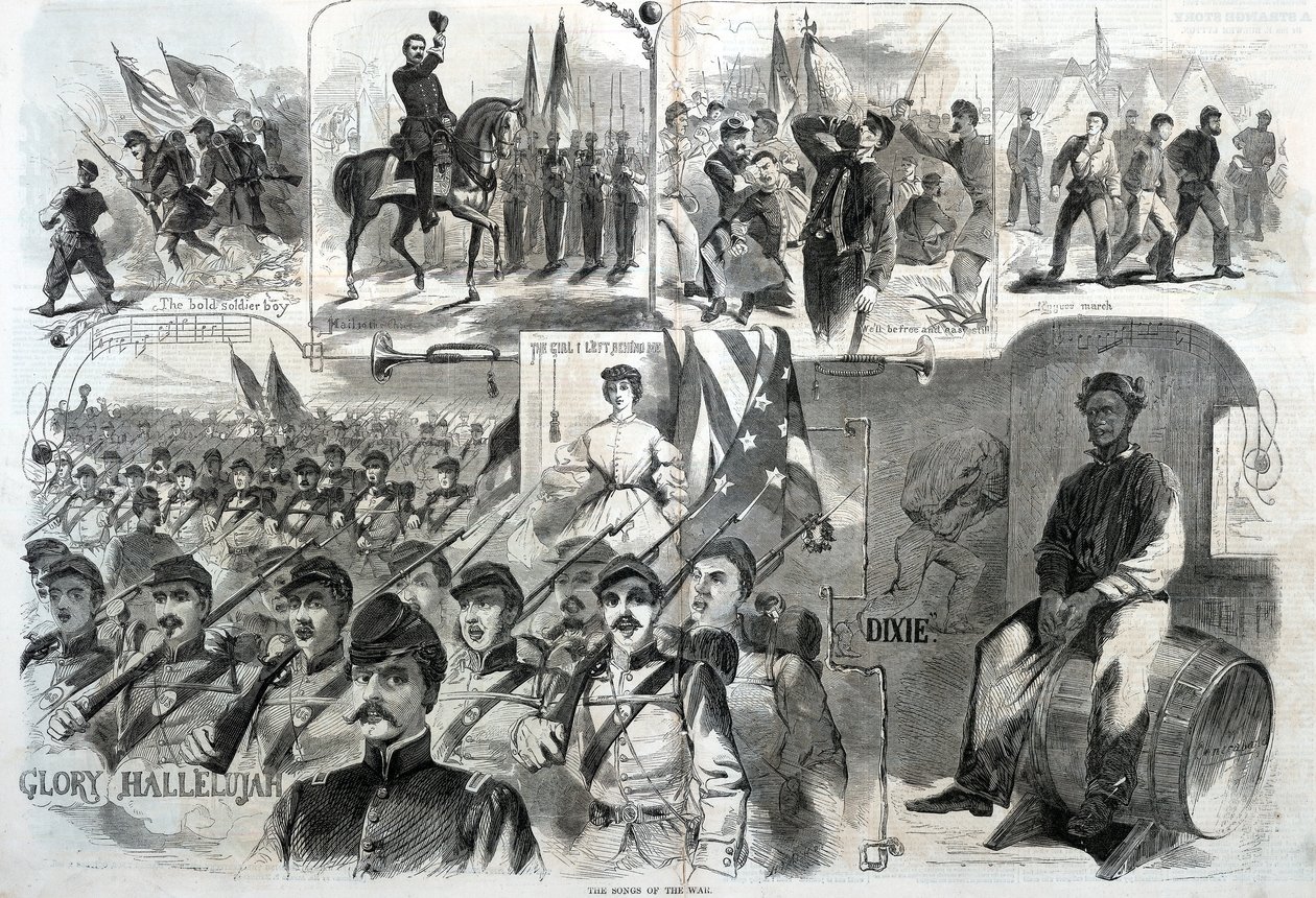 戦争の歌（1861年11月23日付『ハーパーズ・ウィークリー』誌より 作： ウィンスロー・ホーマー
