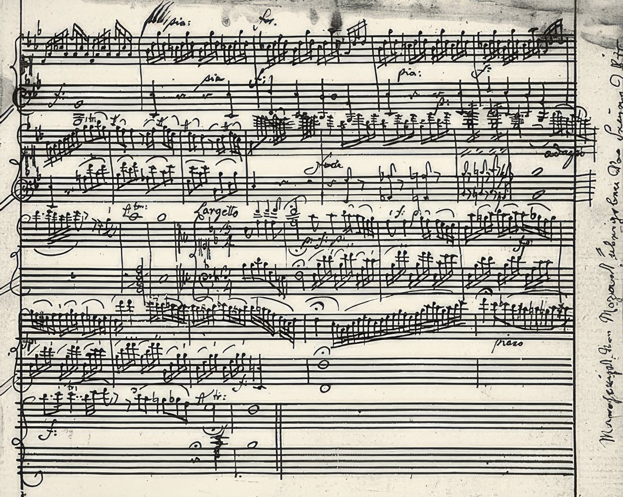 音楽サイン 作： ヴォルフガング・アマデウス・モーツァルト
