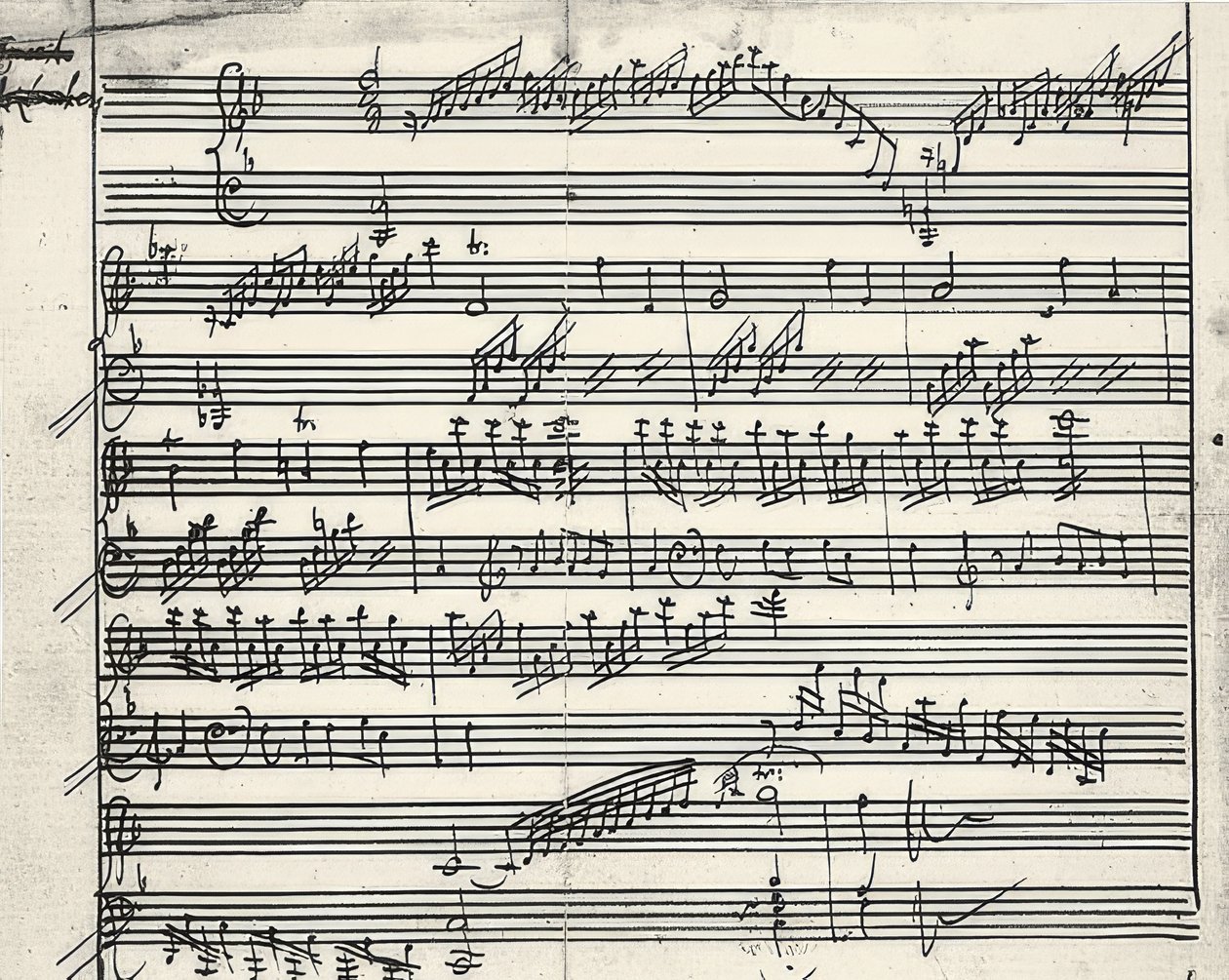 音楽サイン 作： ヴォルフガング・アマデウス・モーツァルト