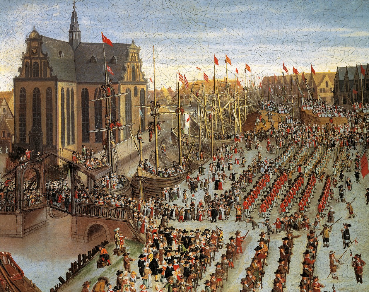 Frederik III proclama a coroa dinamarquesa hereditária na frente dos Estados Gerais em Copenhague em 1660, pintura de Wolfgang Heimbach (1605-1678) 作： ヴォルフガング・ハイムバッハ