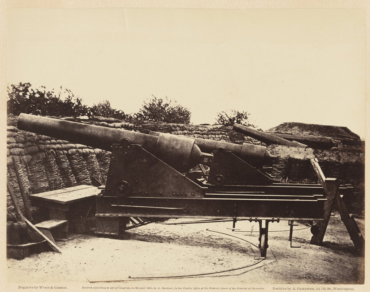 バッテリー1号機はヨークタウンの近くにありますか？ 1.、1862年5月（織紙にマウントされたアルブメンプリント） 作： ウッドとギブソンウッドとギブソン