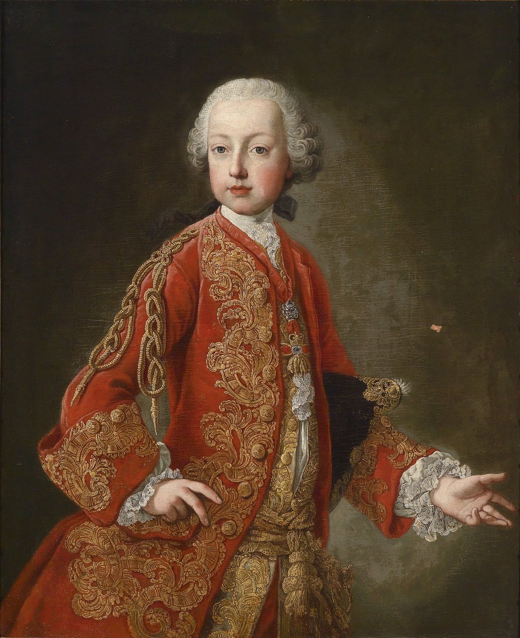 若い大公としてのジョセフ2世（1741-1790）の肖像 作： マーティン・ファン・メイテンスのワークショップ