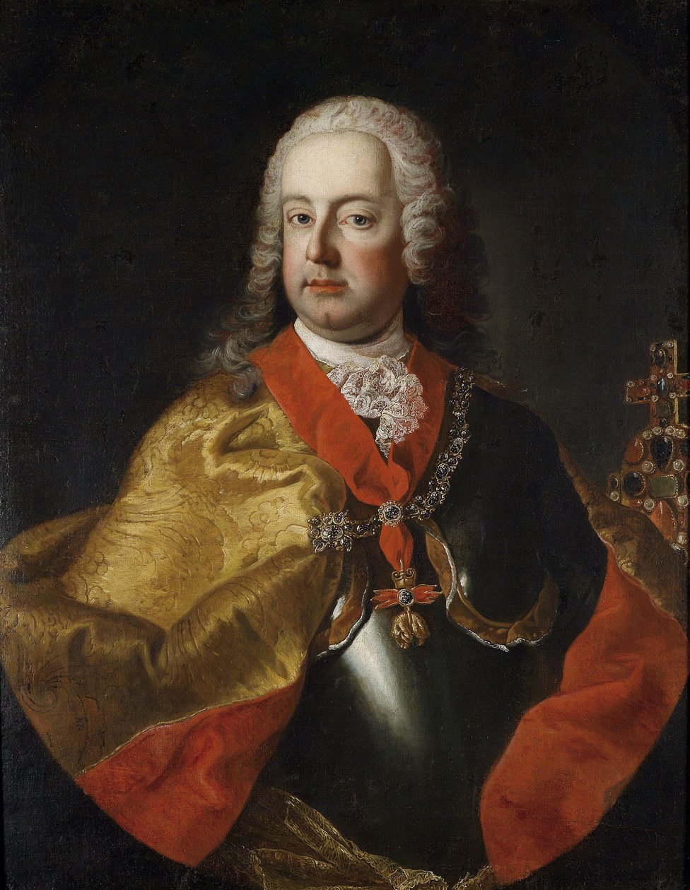 フランシスコ1世の肖像、神聖ローマ皇帝（1708-1765） 作： マーティン・ファン・メイテンスのワークショップ