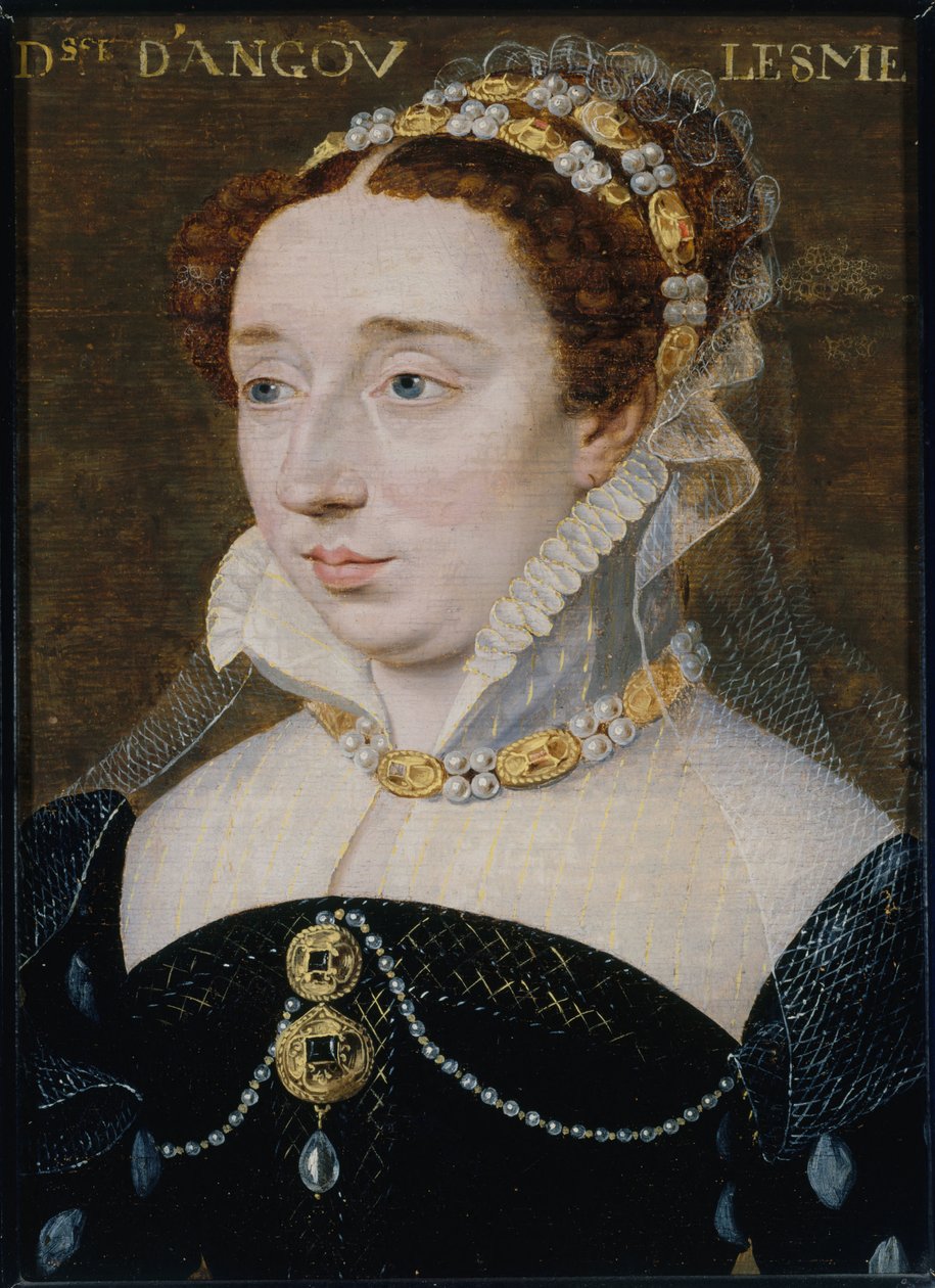 フランス語：アンリ2世の娘、アングレーム公爵夫人ディアーヌ・ド・フランス（1538-1619）の肖像 アングレーム公爵夫人ディアーヌ・ド・フランス（1538-1619）の肖像 作： フランソワ・クルエのワークショップ