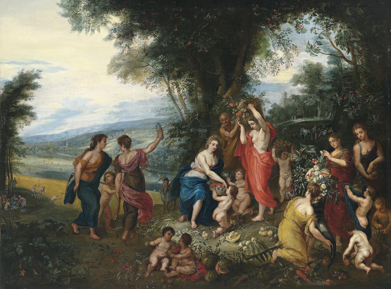 夏の寓話 作： Jan Brueghel theElderのワークショップ