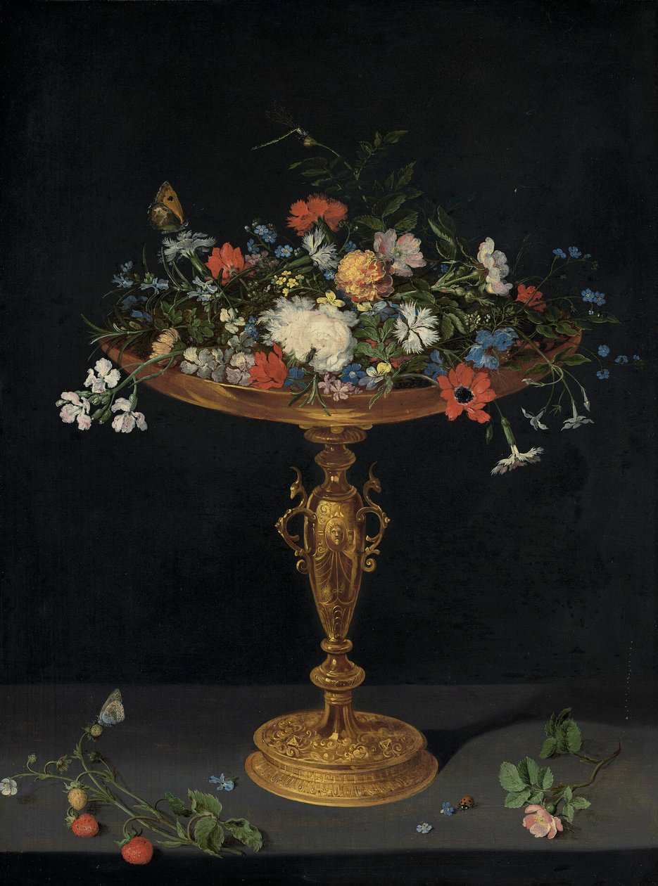 棚の上のタッツァの花 作： Jan Brueghel theElderのワークショップ