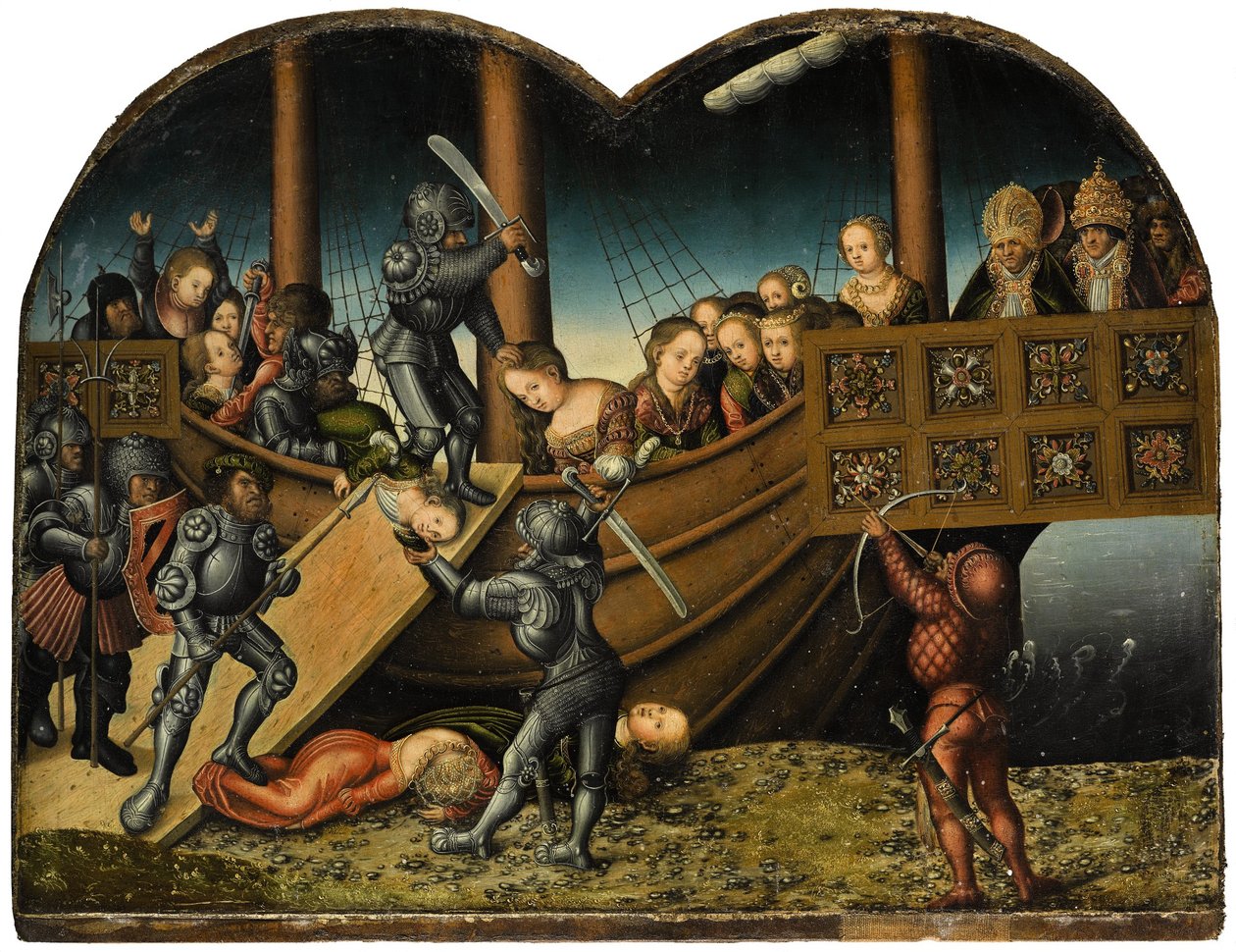 ドイツ語：Das Martyrium der Heiligen Ursula 聖ウルスラと1万1千人の処女の殉教 作： ルーカス・クラナッハ・ザ・エルダーのワークショップ