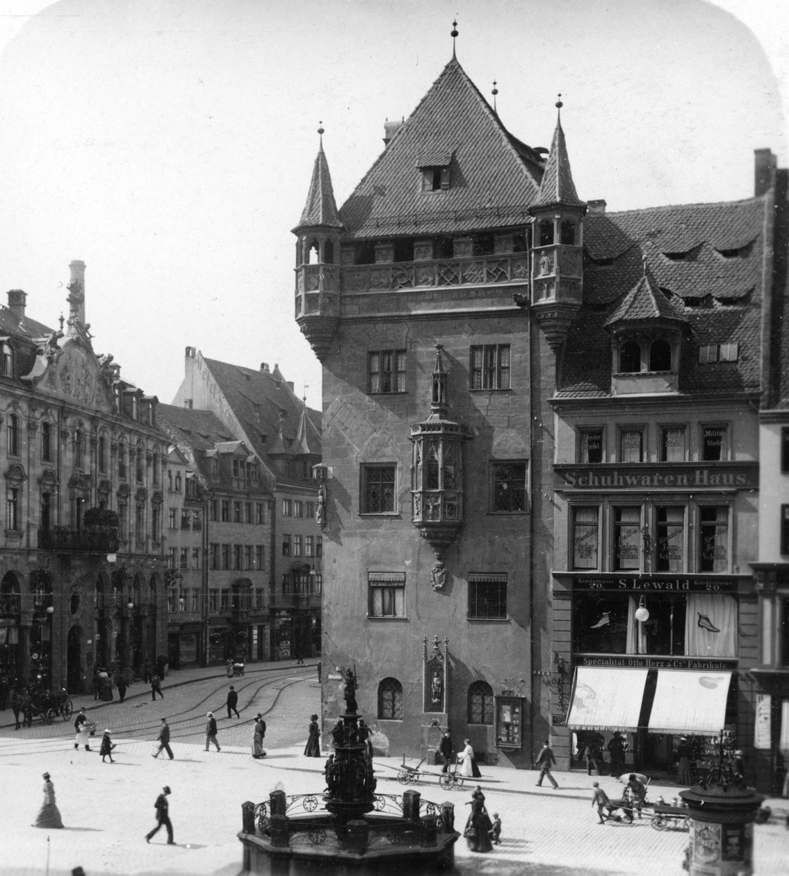 Nassauer Haus、ニュルンベルク、バイエルン州、ドイツ、c1900 作： ワースレと息子