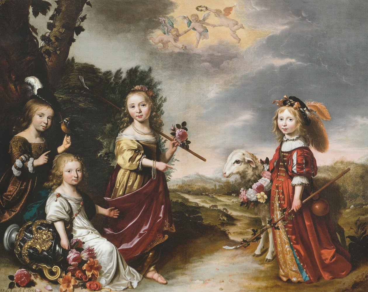 Pieter van Harinxma thoe Slotenの子供たちの肖像 作： ワイブランドジースト
