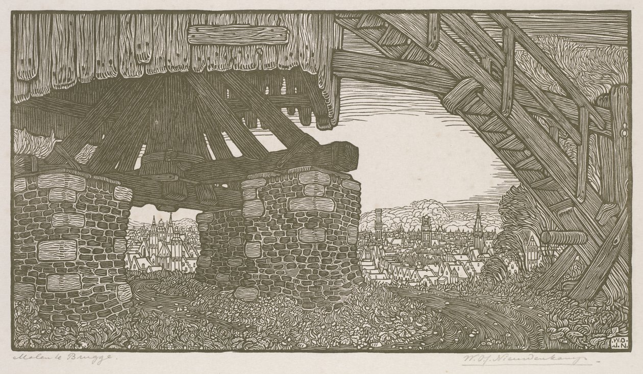 ブルージュの製粉所 作： Wynand Otto Jan Nieuwenkamp