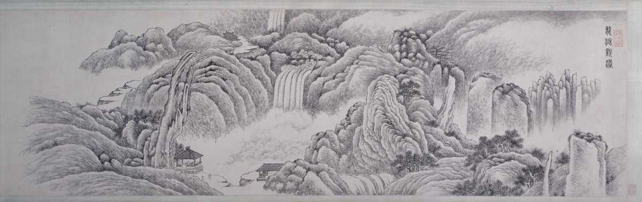 龍丘で滝を眺める 作： シダイ