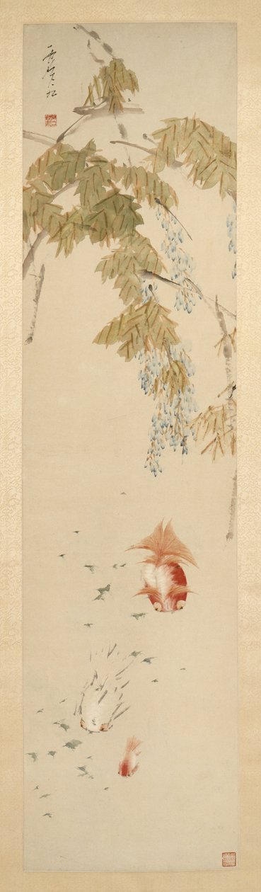 藤と金魚 紫藤金魚圖 作： スグ