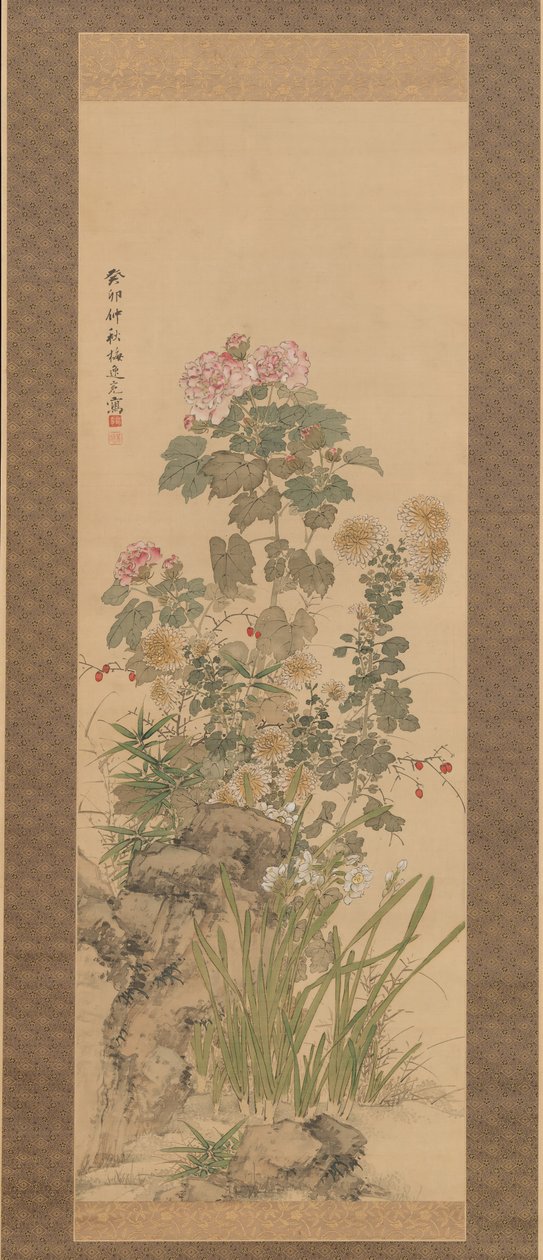 秋の花」1843年 作： 山本バイイツ