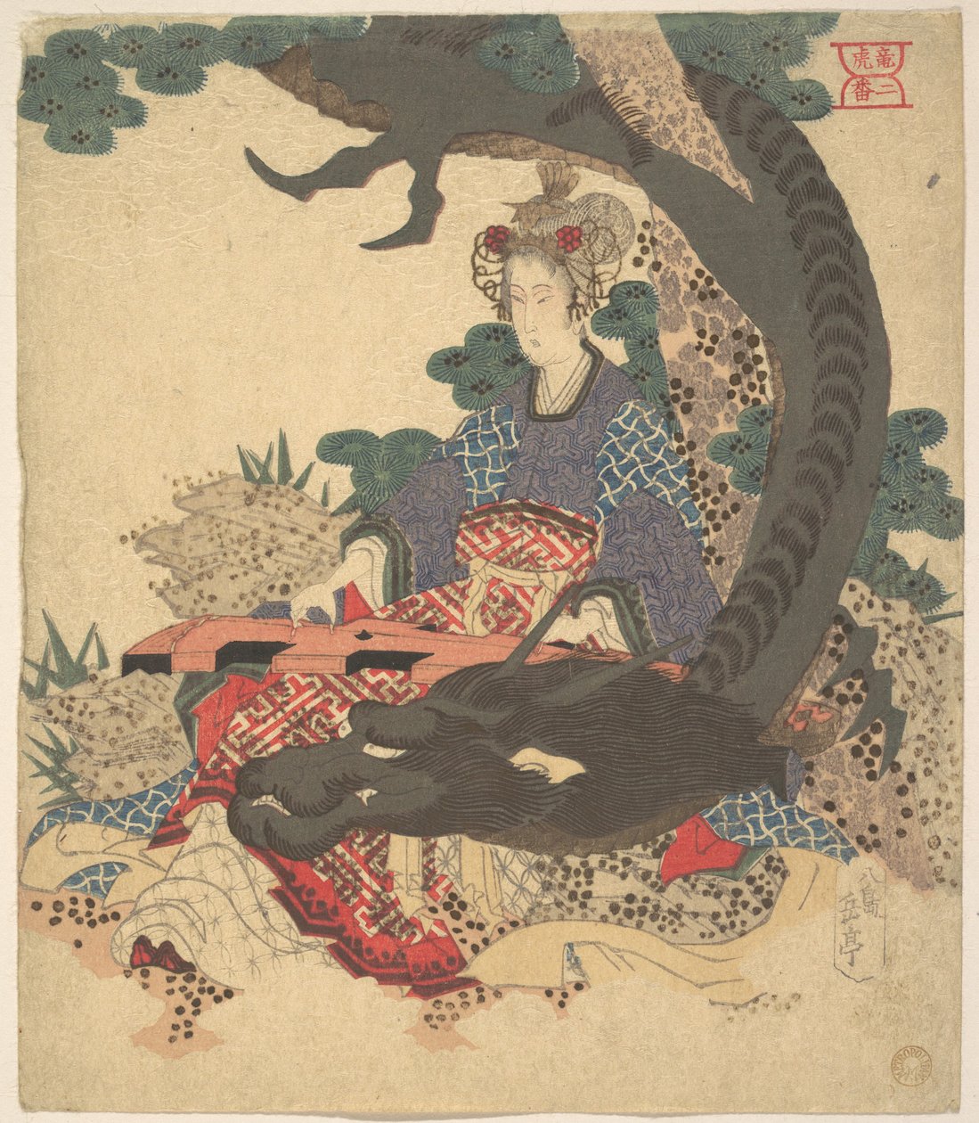 弁財天と龍 作： 八島学亭