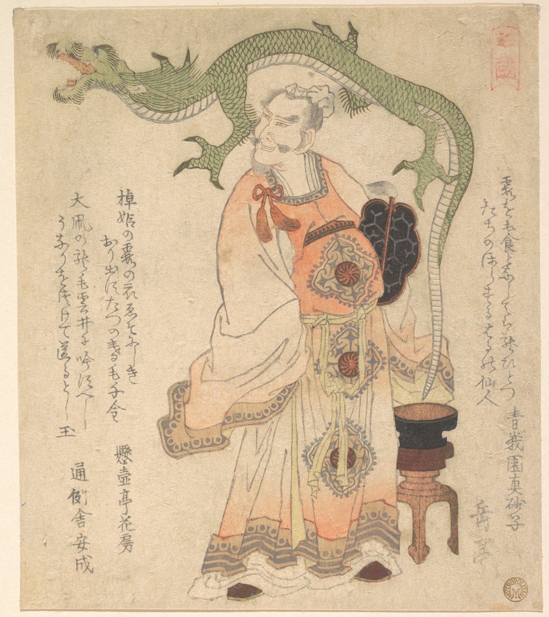 竜を呼び出す中国の賢者 作： 八島学亭