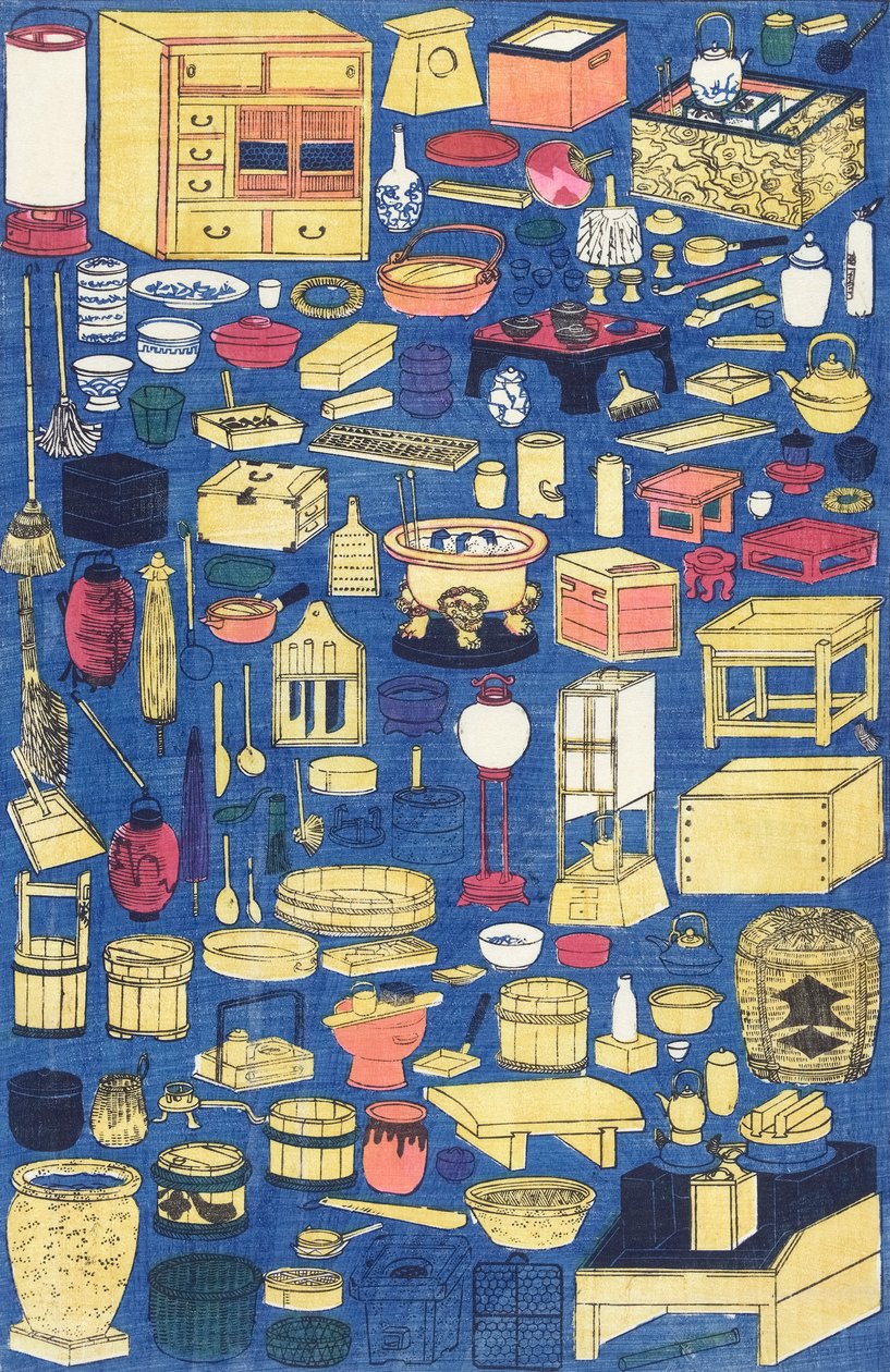 歌川芳崖の様々な生活用品 作： 歌川芳員
