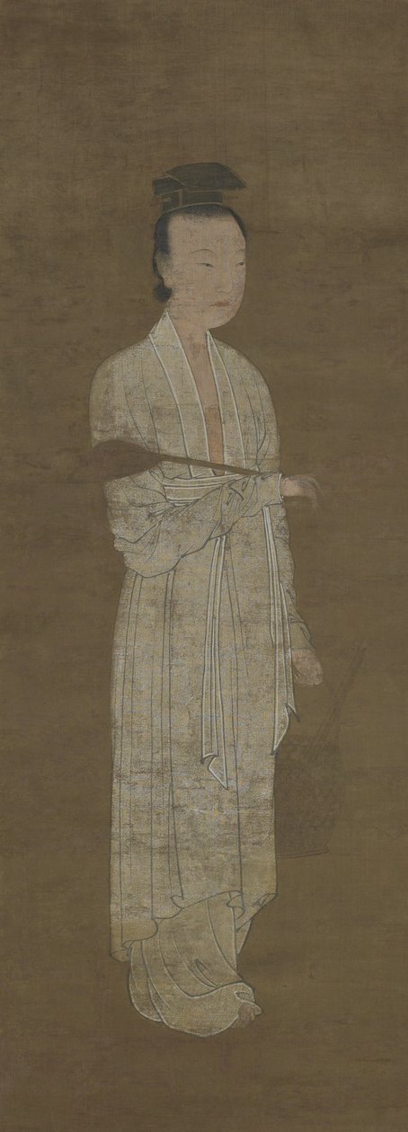 白衣の女性の肖像：Lu Meiniang 作： 元王朝中国語学校