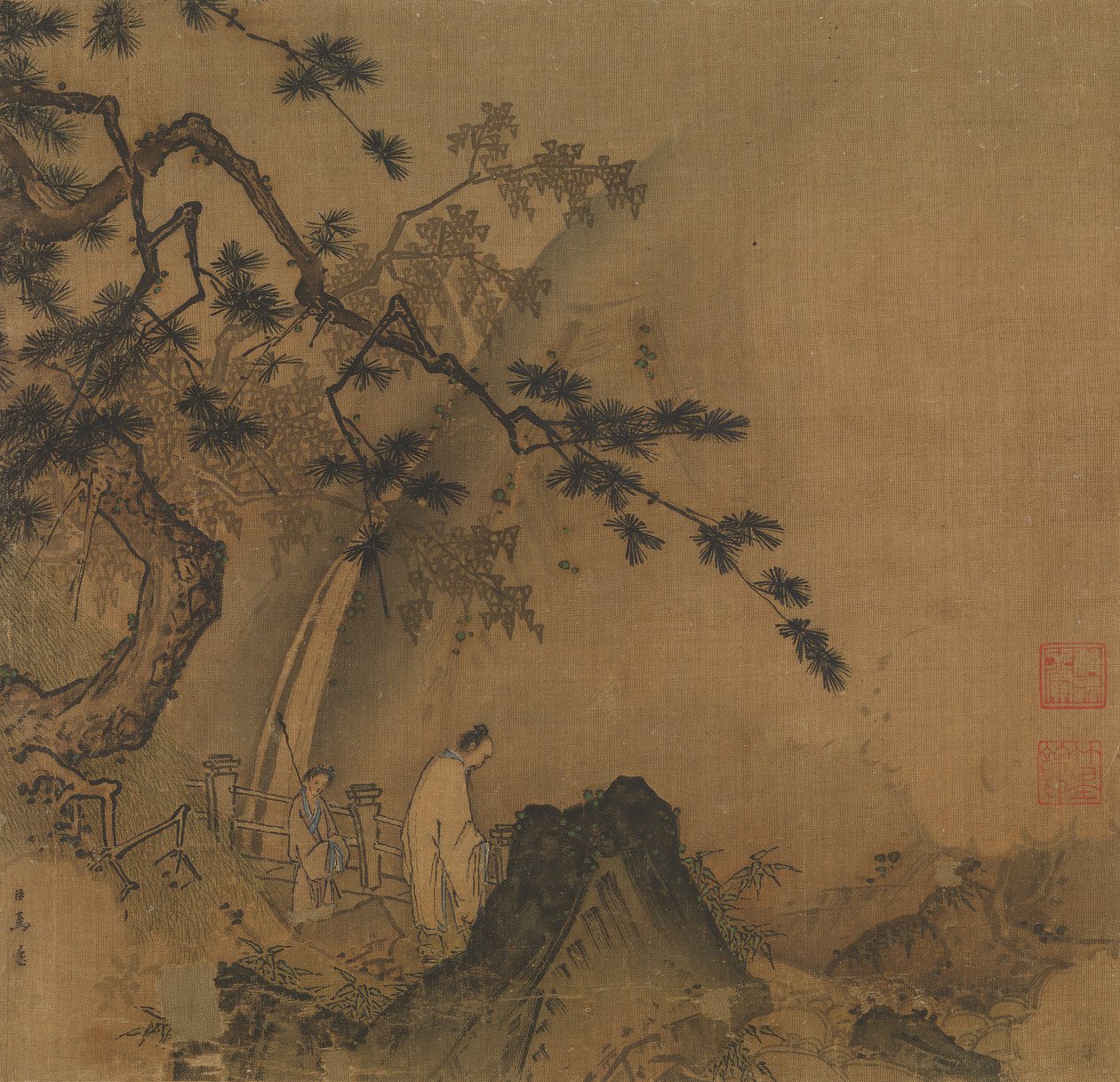 滝を見る学者 12世紀後半～13世紀前半 作： 元馬