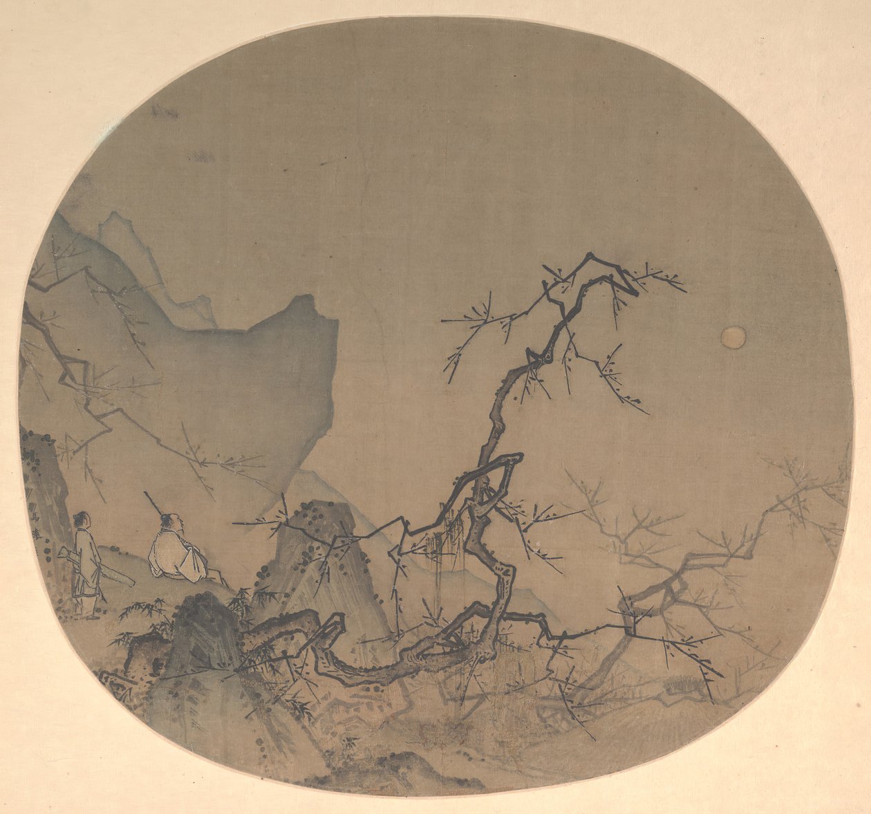 月光観梅図 13世紀初頭 作： 元馬