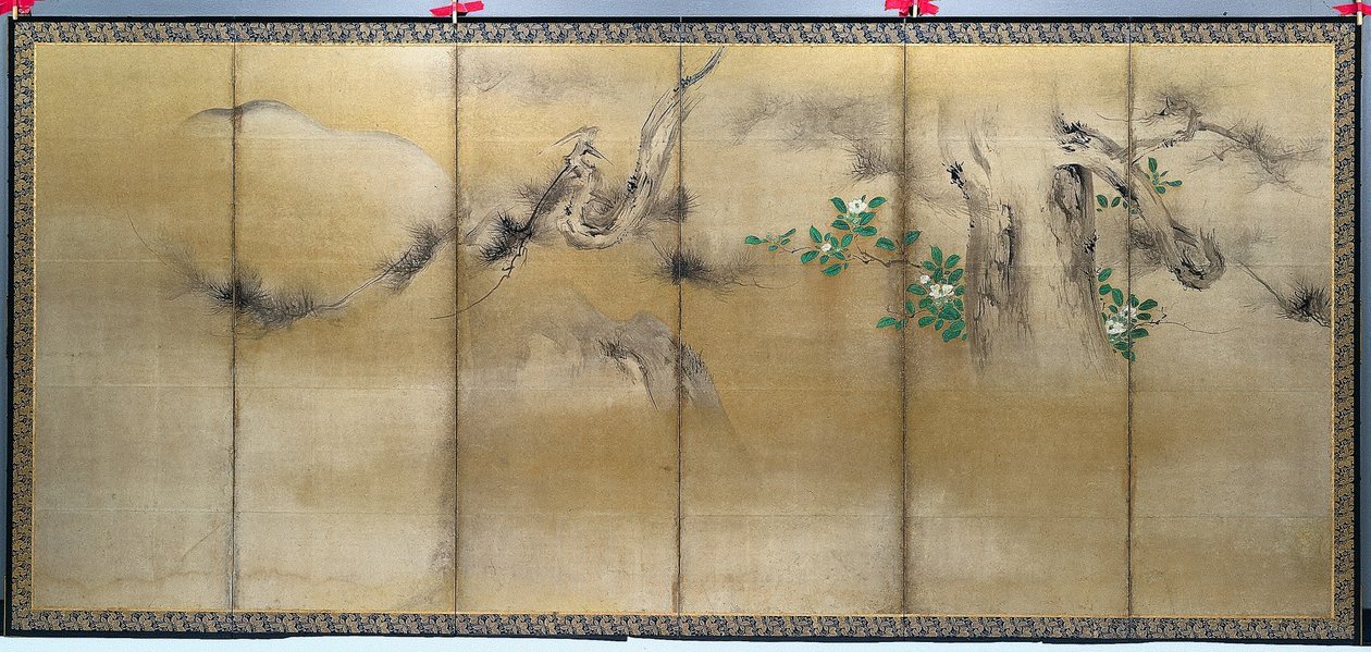 冬と夏の花、1600年頃 作： 海北友松
