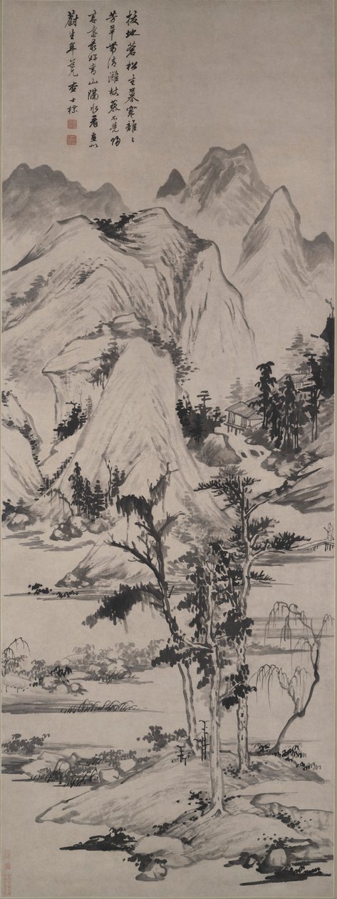 二山風山水画（1301-1374） 作： ザー・シビオ