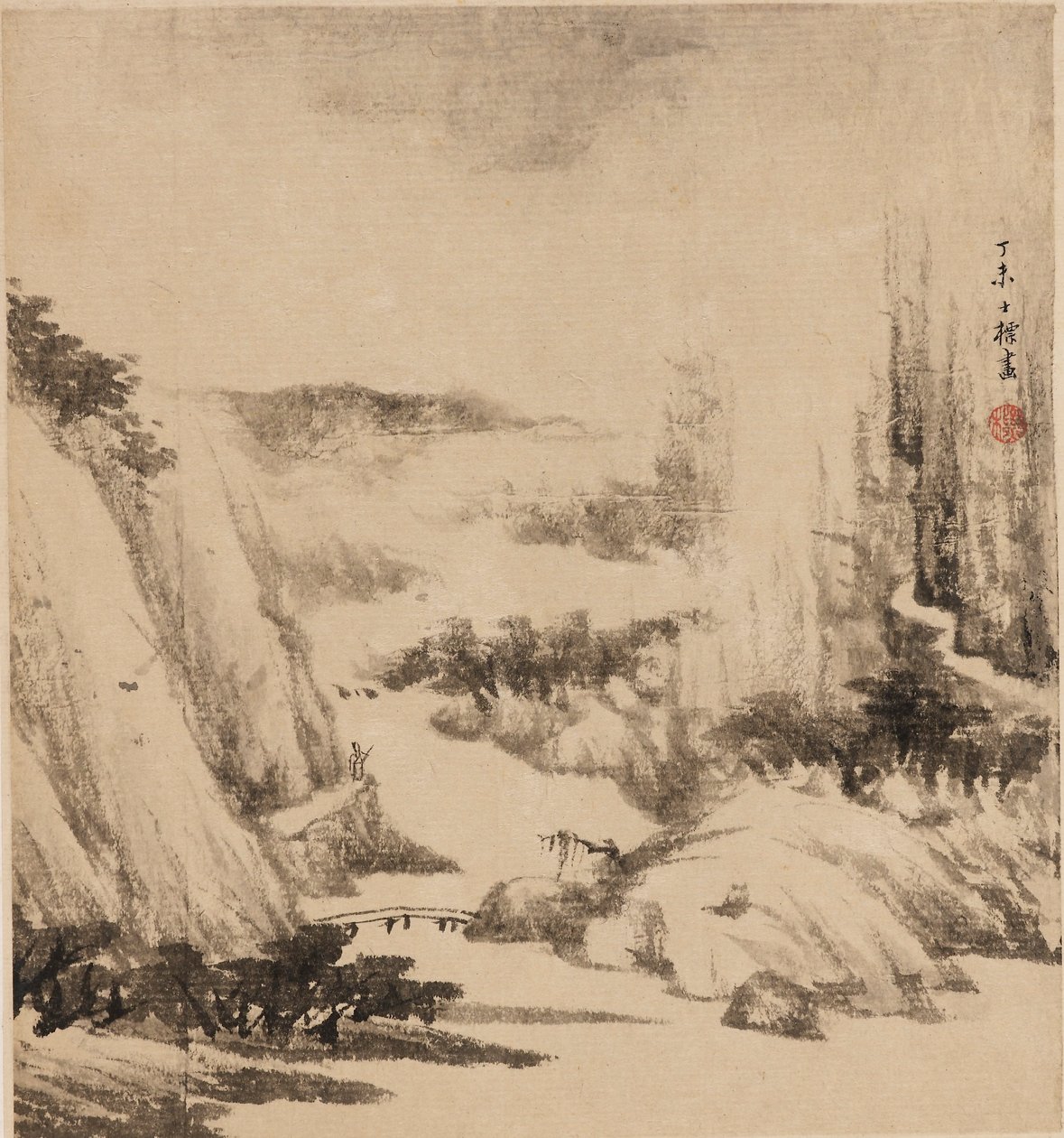 川の風景（1667年 作： ザー・シビオ