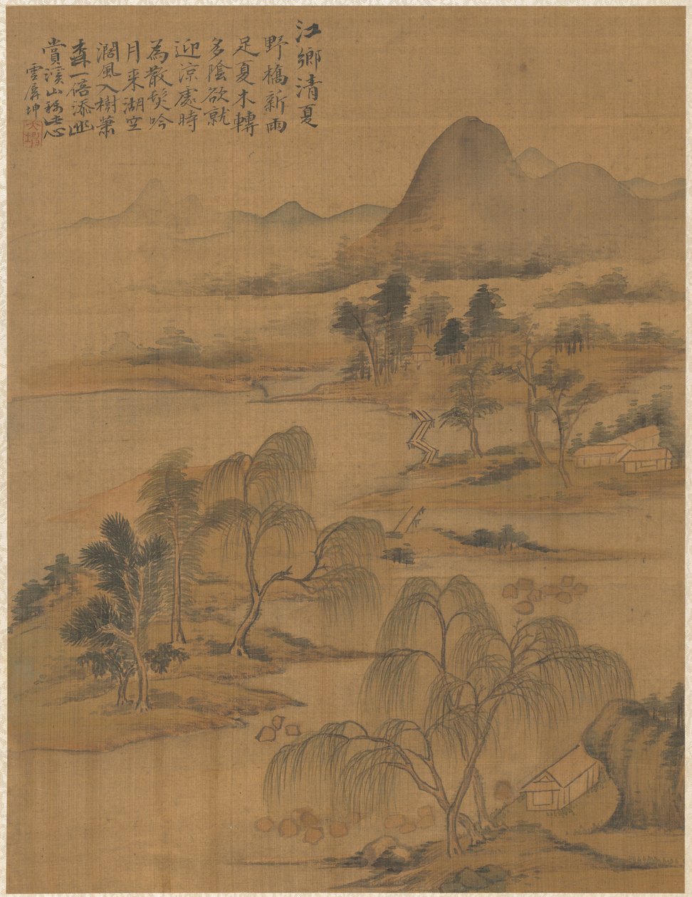 高い夏のリバービレッジ、1775年。 作： hai大君