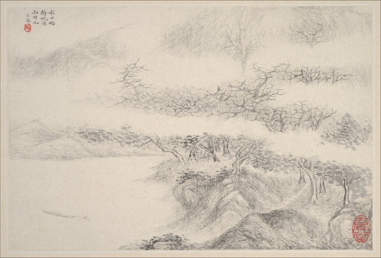 風景」、1644年の作品。 作： 張風水