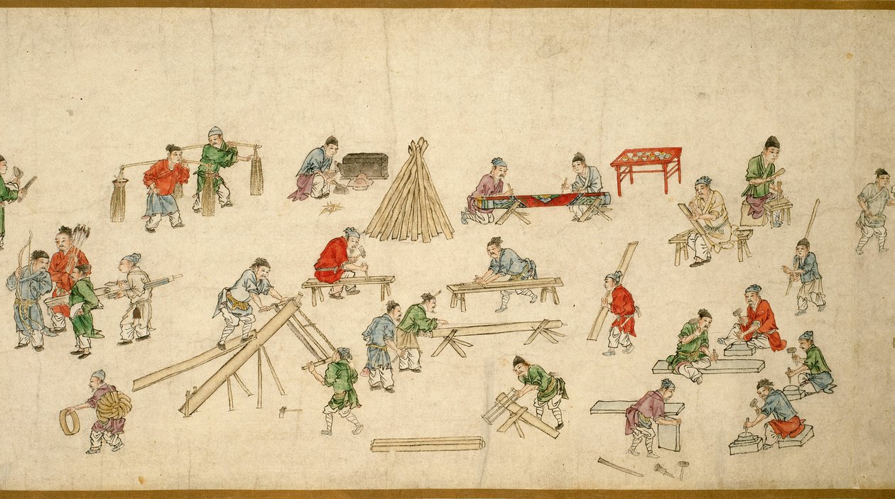 平和な時代の街角 太平風會圖 作： 朱優
