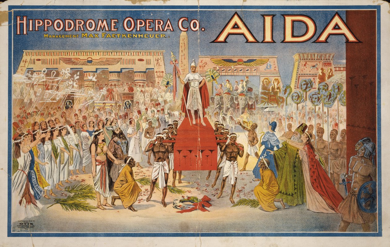アイーダ、1908年頃（カラーリトグラフ） 作： 。 。