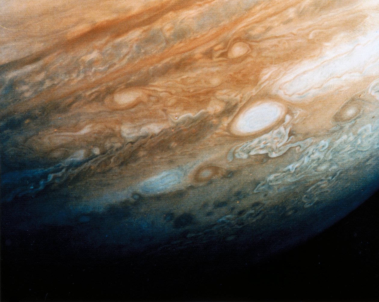 木星の雲のパターンのクローズアップ 作： フェルディナンド・ゲオルグ・ヴァルドミュラー