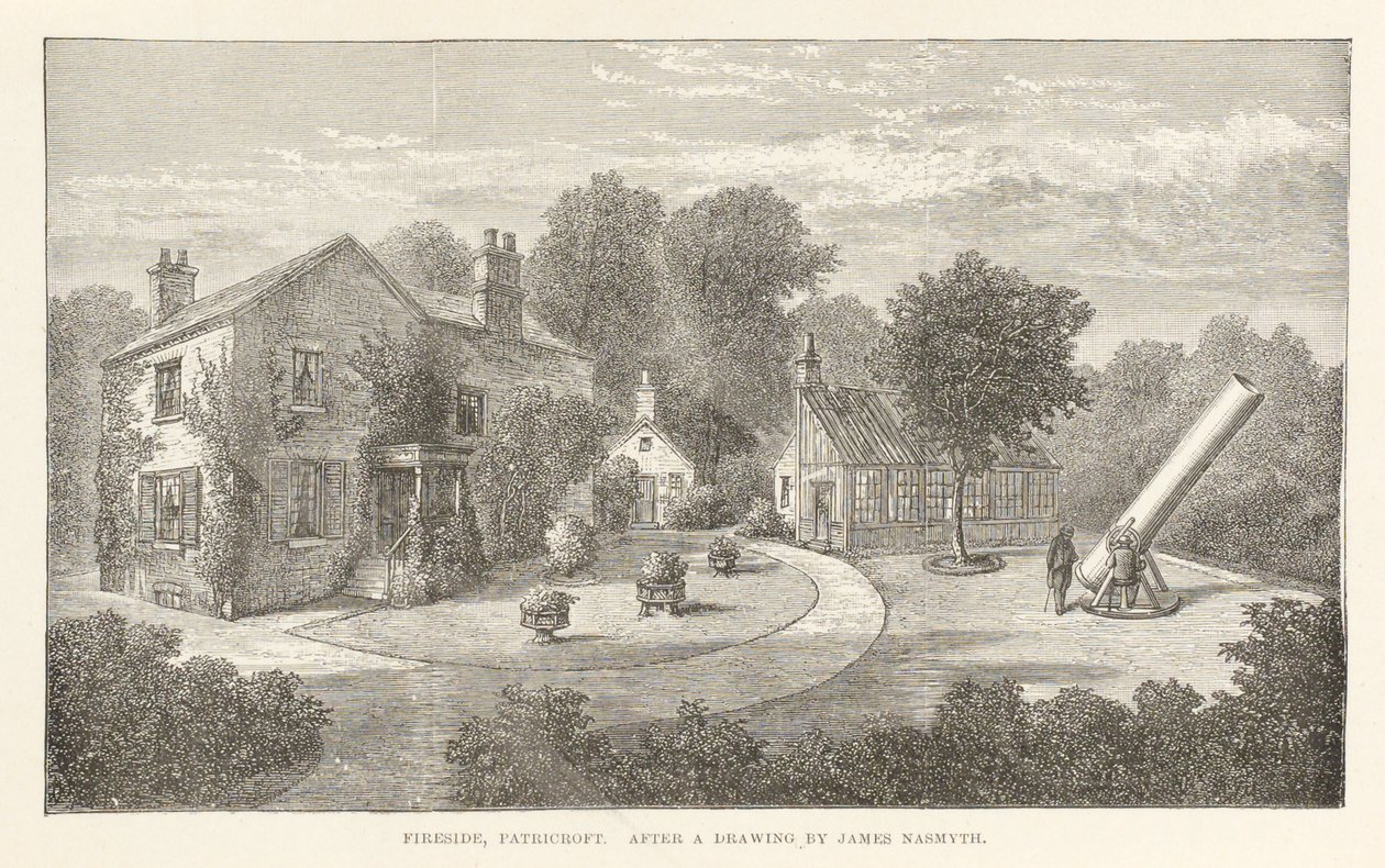 Fireside, Patricroft」James Nasmythのドローイングの後、1840年頃 作： フレデリック (帰属) バーナード