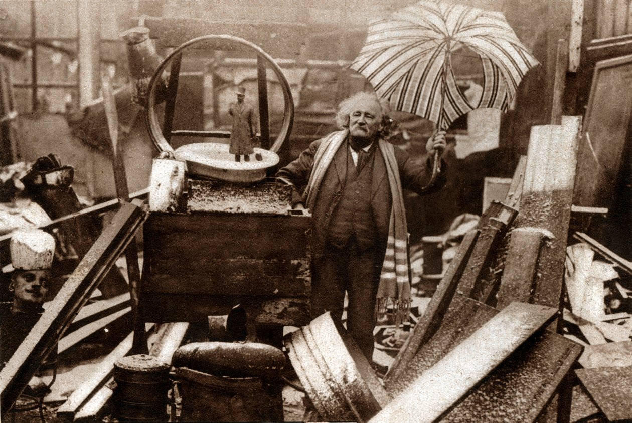 フレミン神父、哲学者であり、モンマルトルのノミのブロカンテの所有者。 1929年（版画） 作： 。 。