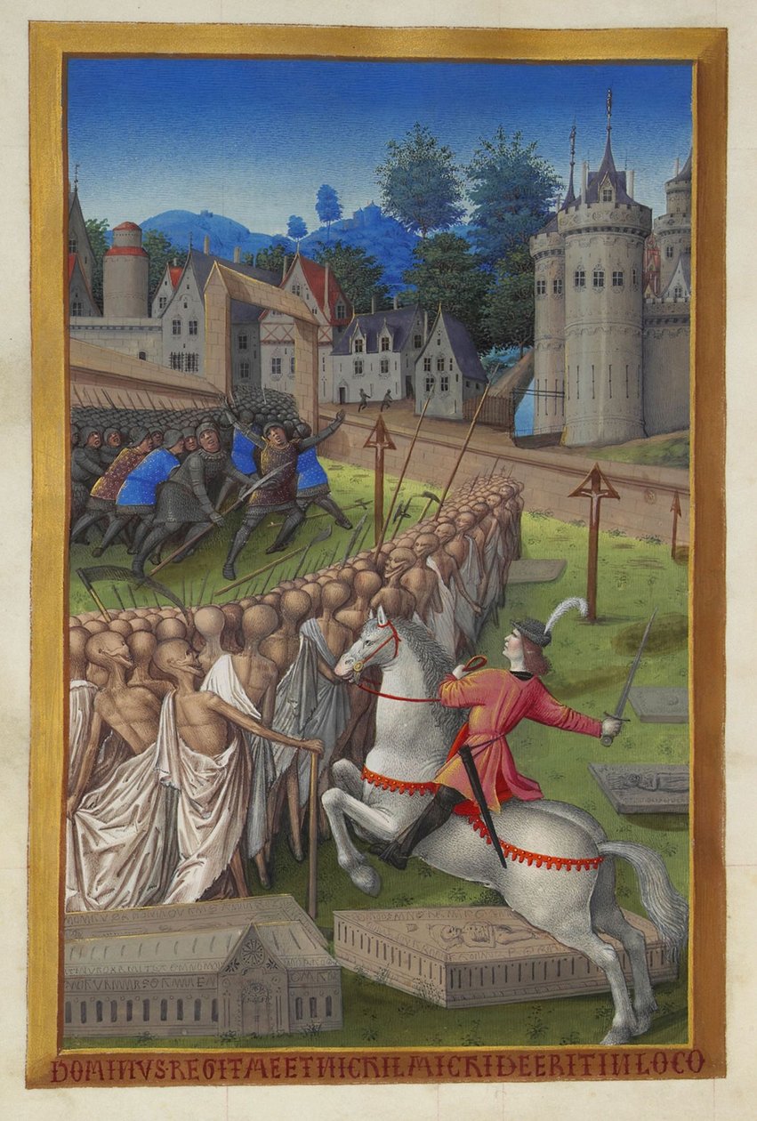 Les Très Riches Heures du Duc de Berry, Folio 90v - The Horseman of Death 作： 不明2321