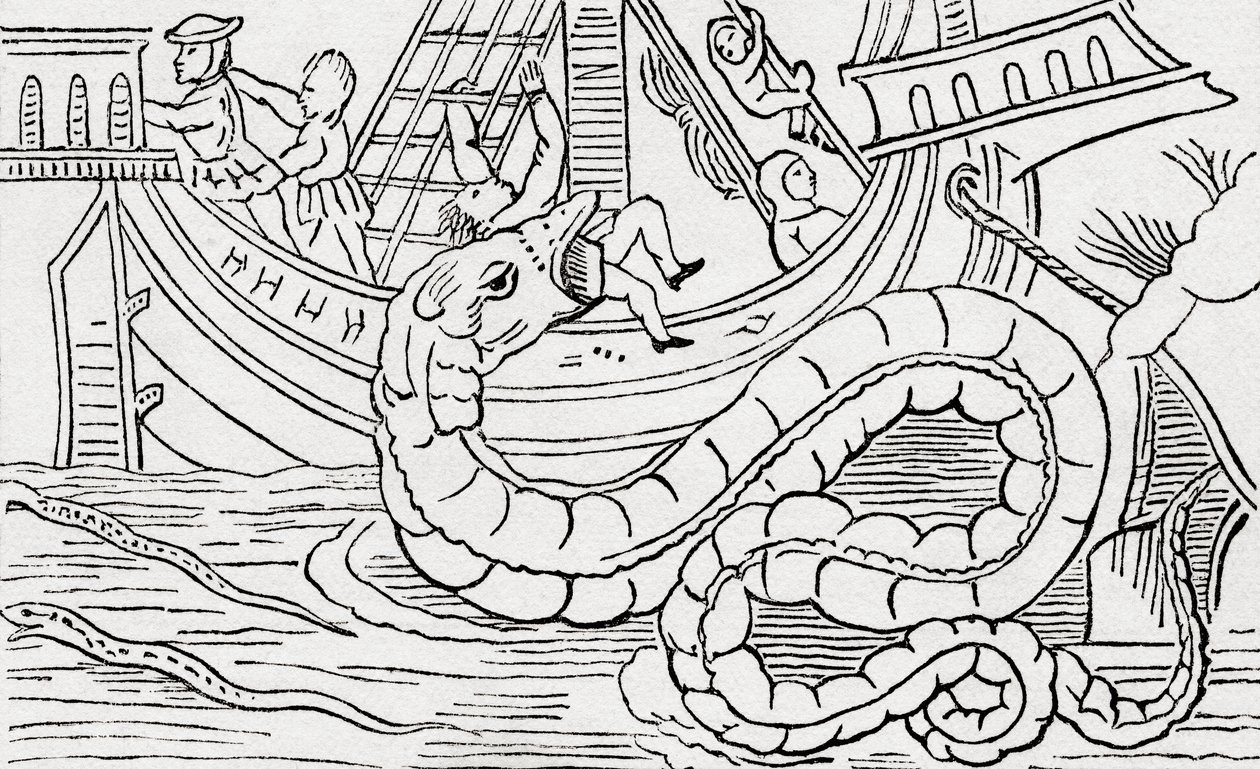 海蛇に食べられる男。 作： 。 。