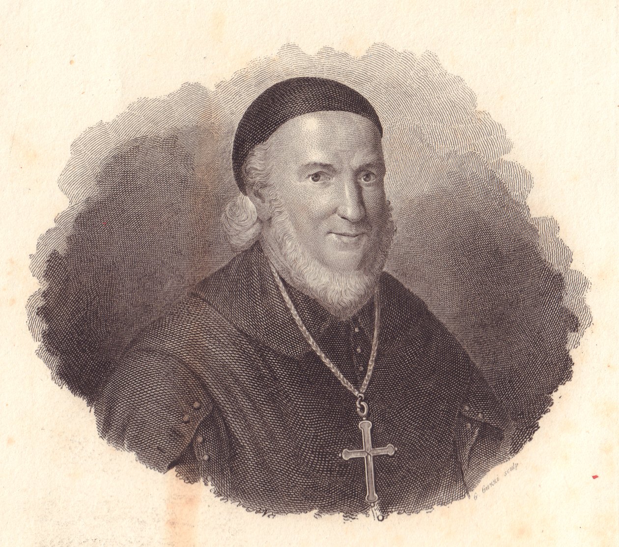 イタリアの司教Adeodato Turchi（1724-1803）の肖像、Francesco Viciraの絵画からGuzziによる銅版画 作： セヴェリーニセヴェリーニ