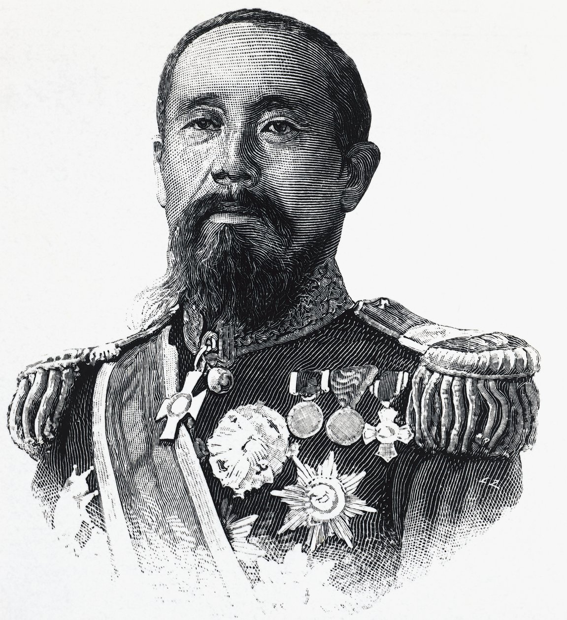 伊藤博文（1841-1909）の肖像 作： セヴェリーニセヴェリーニ