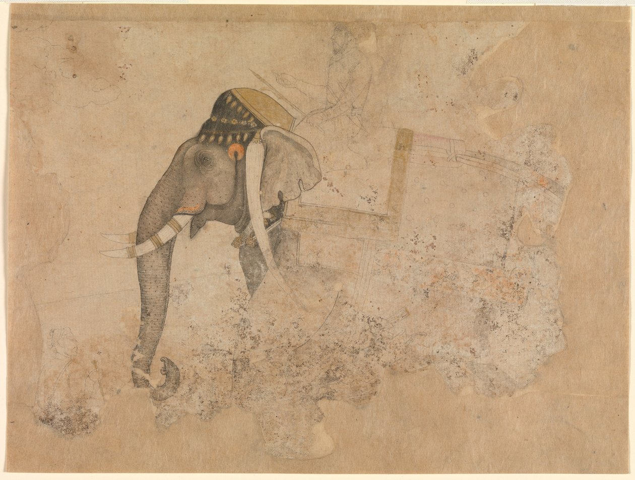 ハシム。 ゾウとライダー。 約。 1640 メトロポリタン美術館、ニューヨーク 作： ハシム