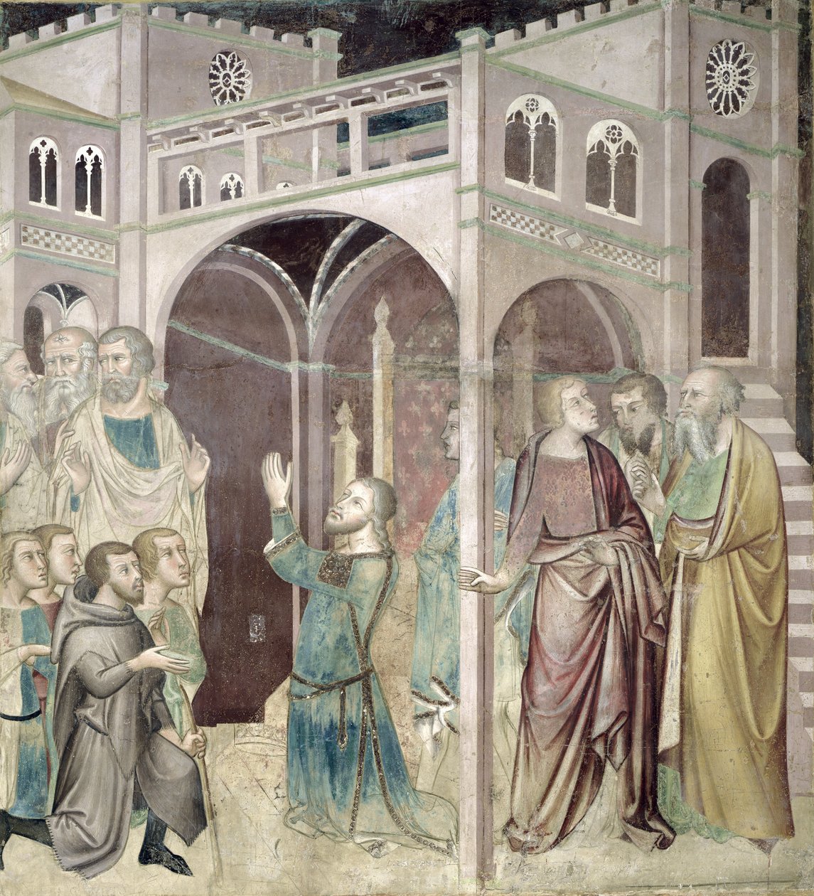 神に感謝する仕事、1356-67 作： So Manfredi de Battilori Bartolo di Fredi