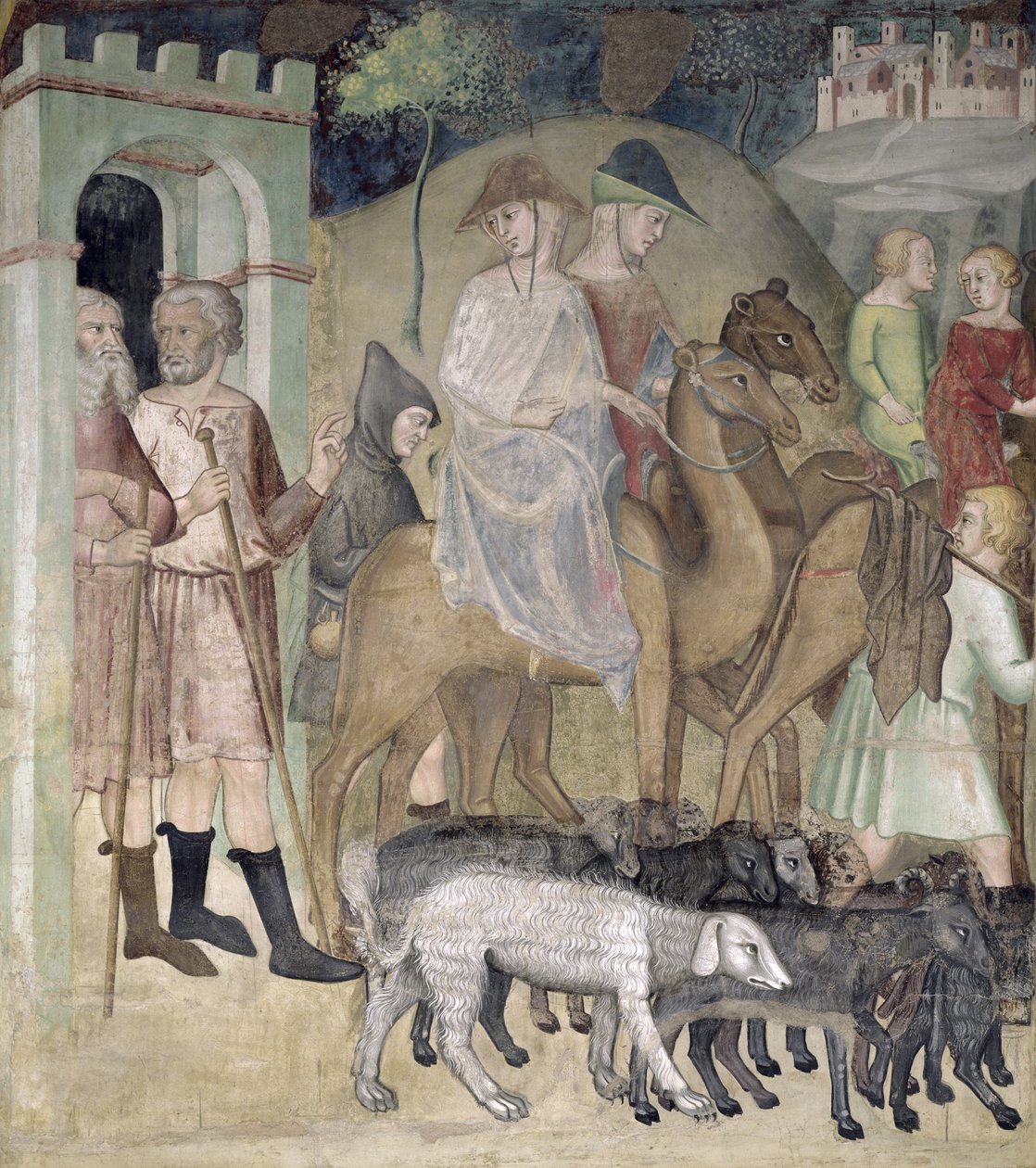 アブラハムとロトの旅、1356-67 作： So Manfredi de Battilori Bartolo di Fredi