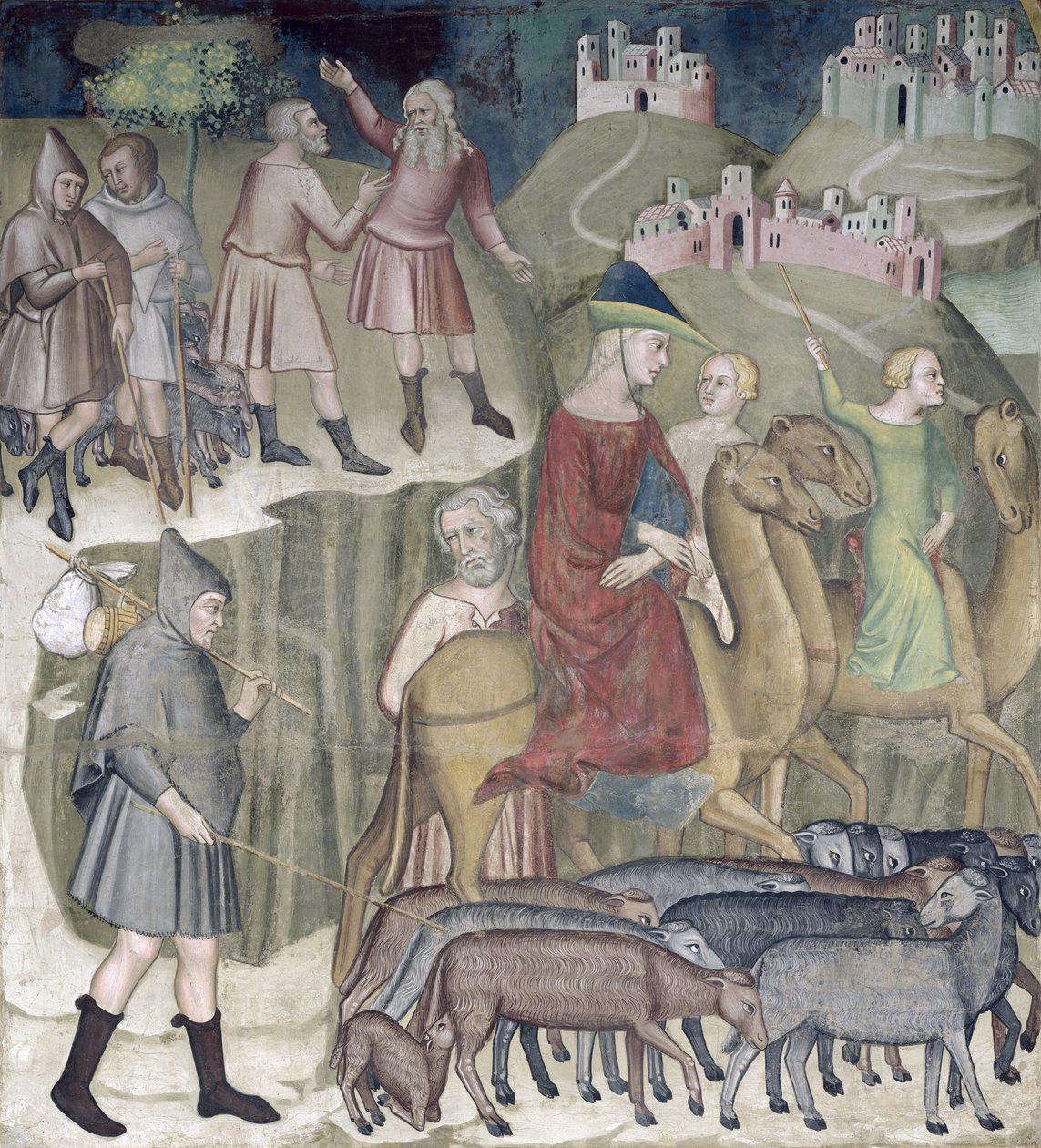 アブラハムとロットの分離、1356-67 作： So Manfredi de Battilori Bartolo di Fredi