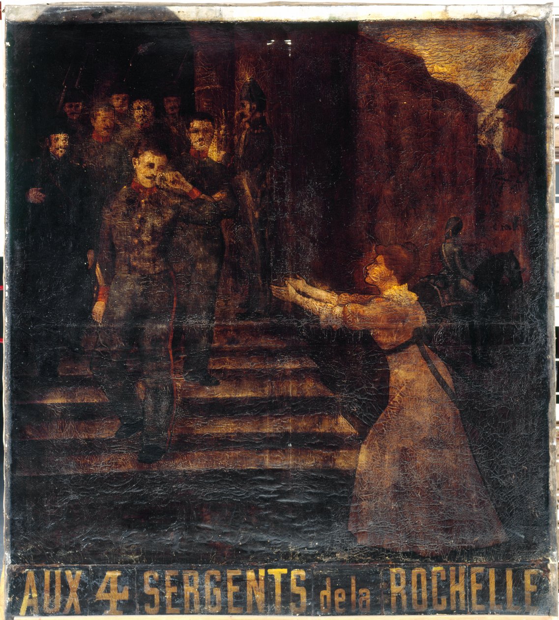 フランス語：Aux quatre sergents de La Rochelle (II).宿屋の看板パリ11区ボーマルシェ大通り3番地 作： 匿名