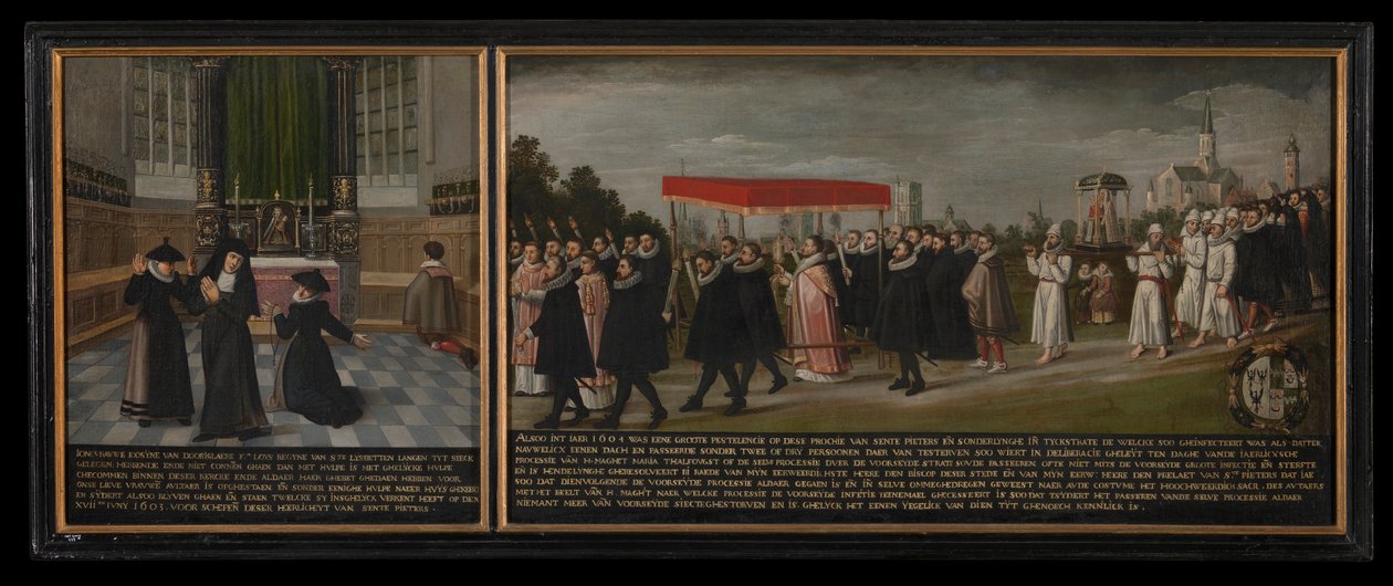 1604年、ペストに対するヒーリングと行列 作： 匿名