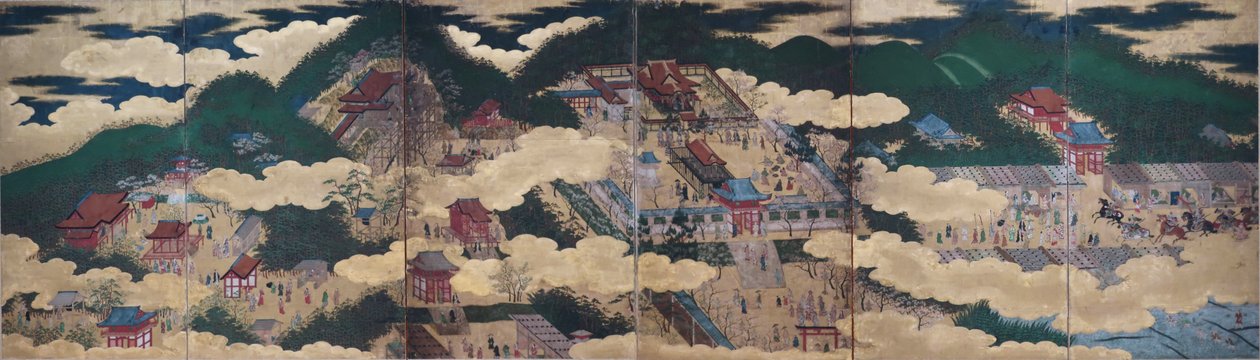京都東部の寺院」1600年頃 日本・桃山時代 作： 匿名