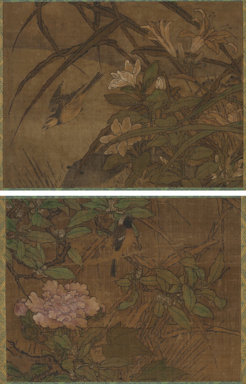 鳥と花 作： 雪舟によるもの