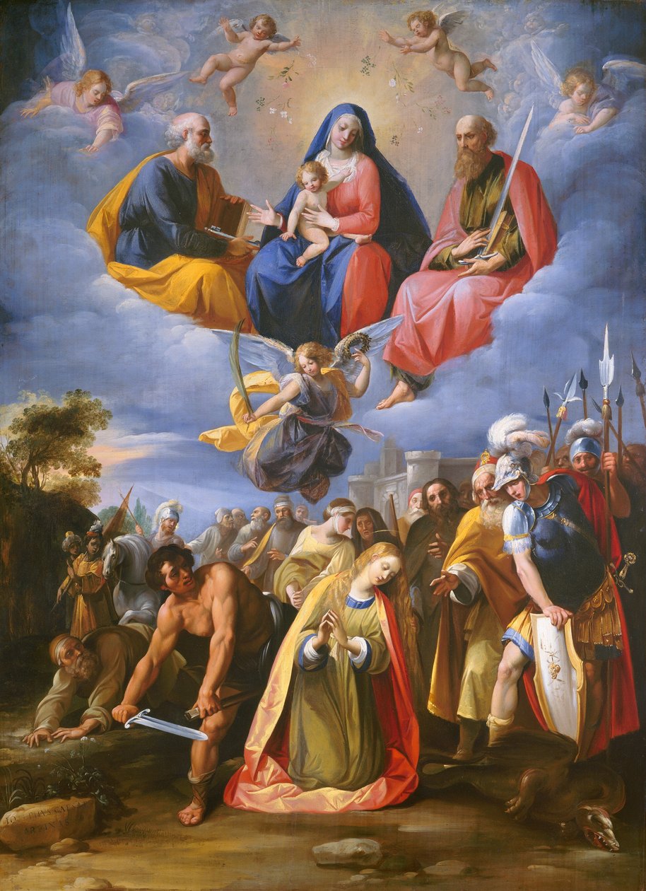 聖マーガレットの殉教 作： Cavaliere d'Arpino GiuseppeCesariと呼ばれます