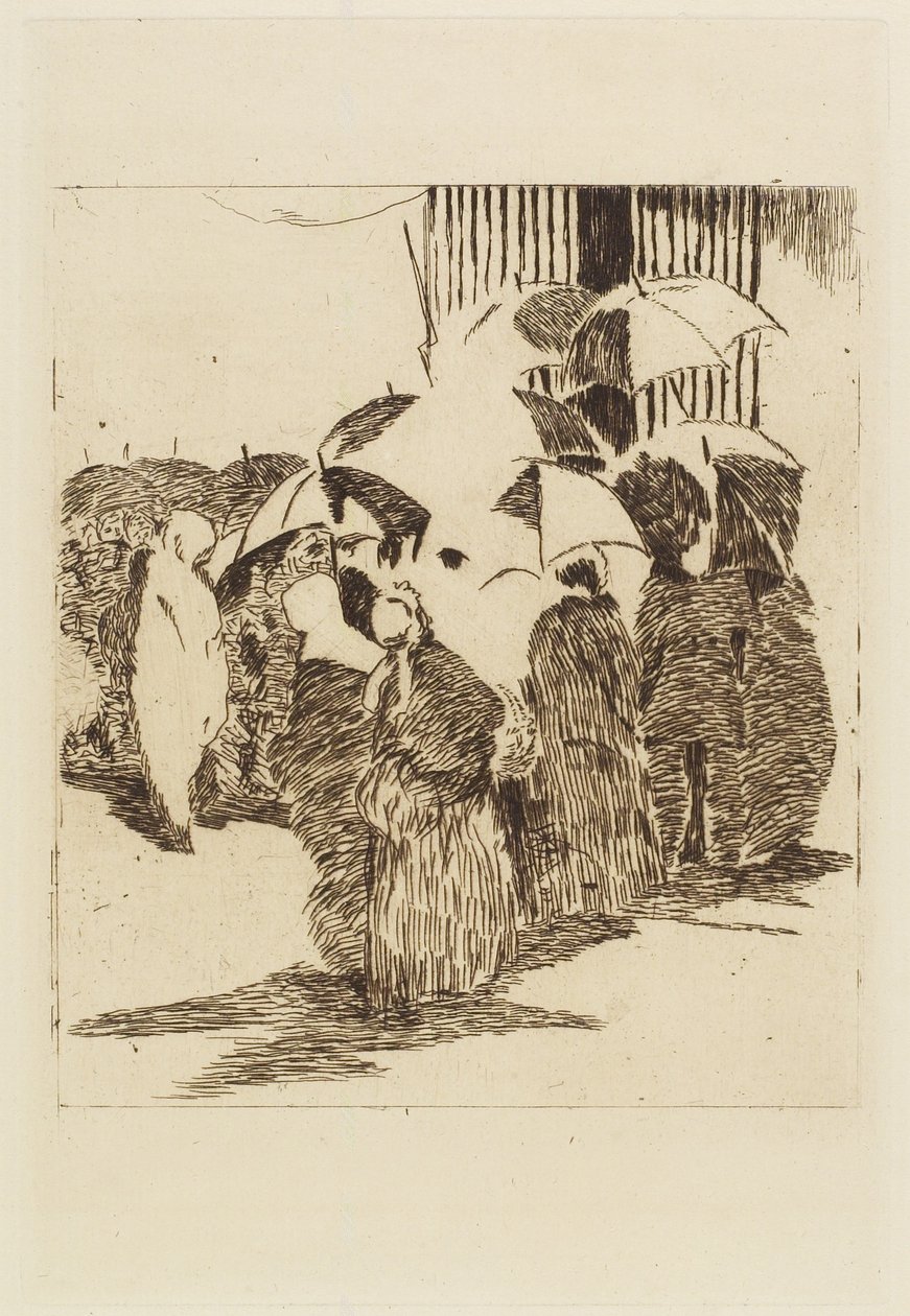 肉屋の前の列、1870 作： エドゥアールマネ