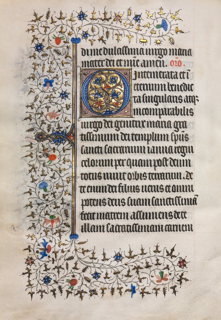 Book of Hours (パリの使用): 装飾されたイニシャル 作： ブシコー・マスターの信者