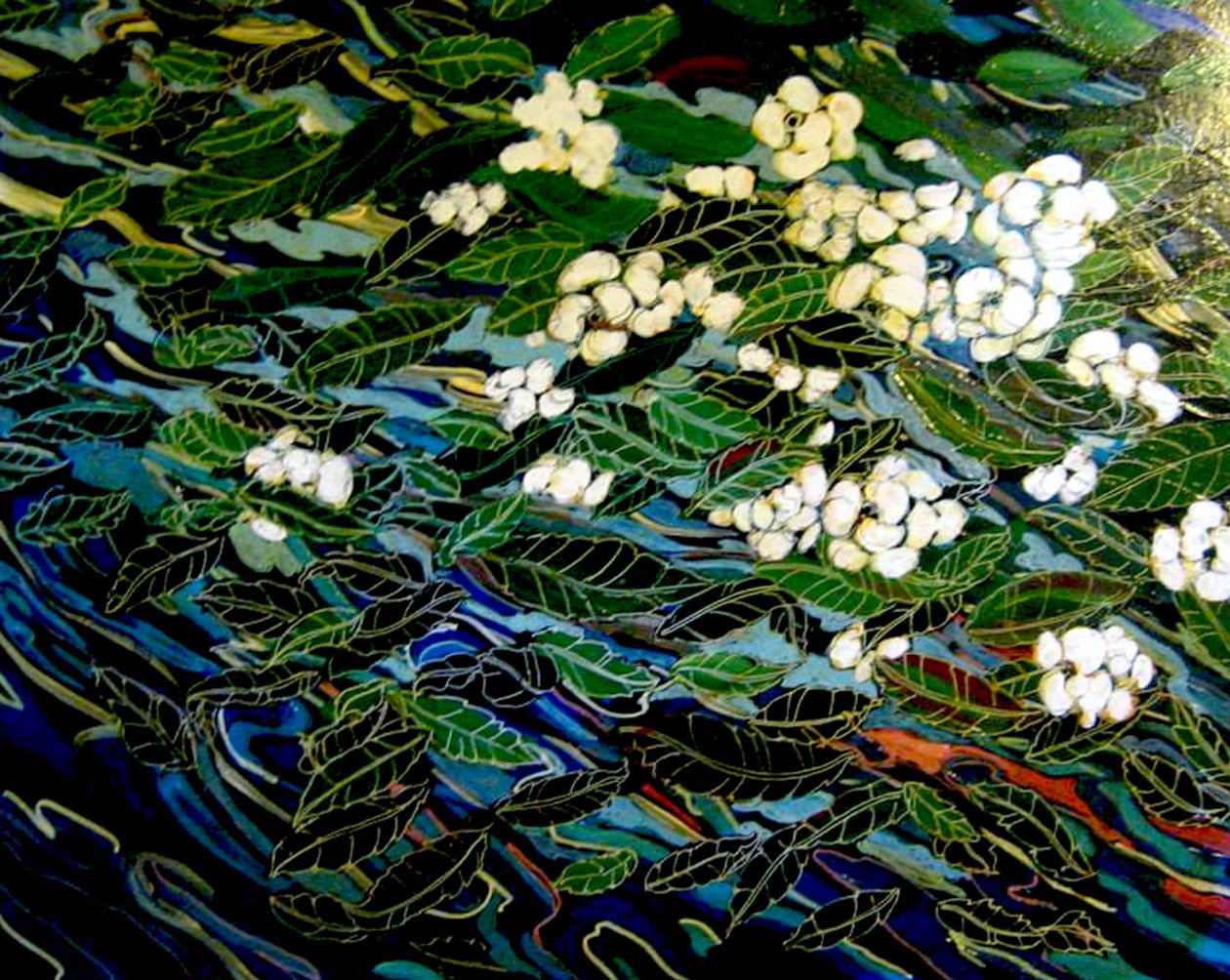 流れの中の花、2012年（ミクストメディア） 作： リンダ・アーサー