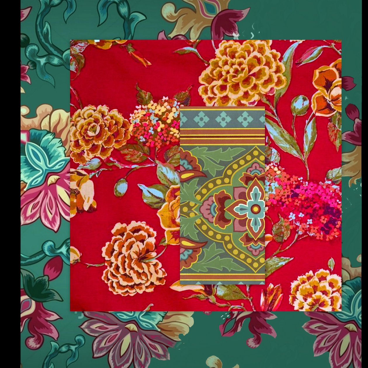 MIXED FLORAL COLLAGE, 2018（ミクストメディア） 作： リンダ・アーサー
